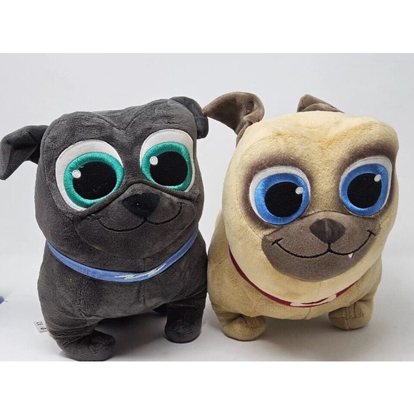 Bingo and Rolly Plush PUG Puppy Dog Pals Stuffed Animals (Lot of 2) Disney Store - Picture 1 of 6